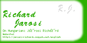 richard jarosi business card